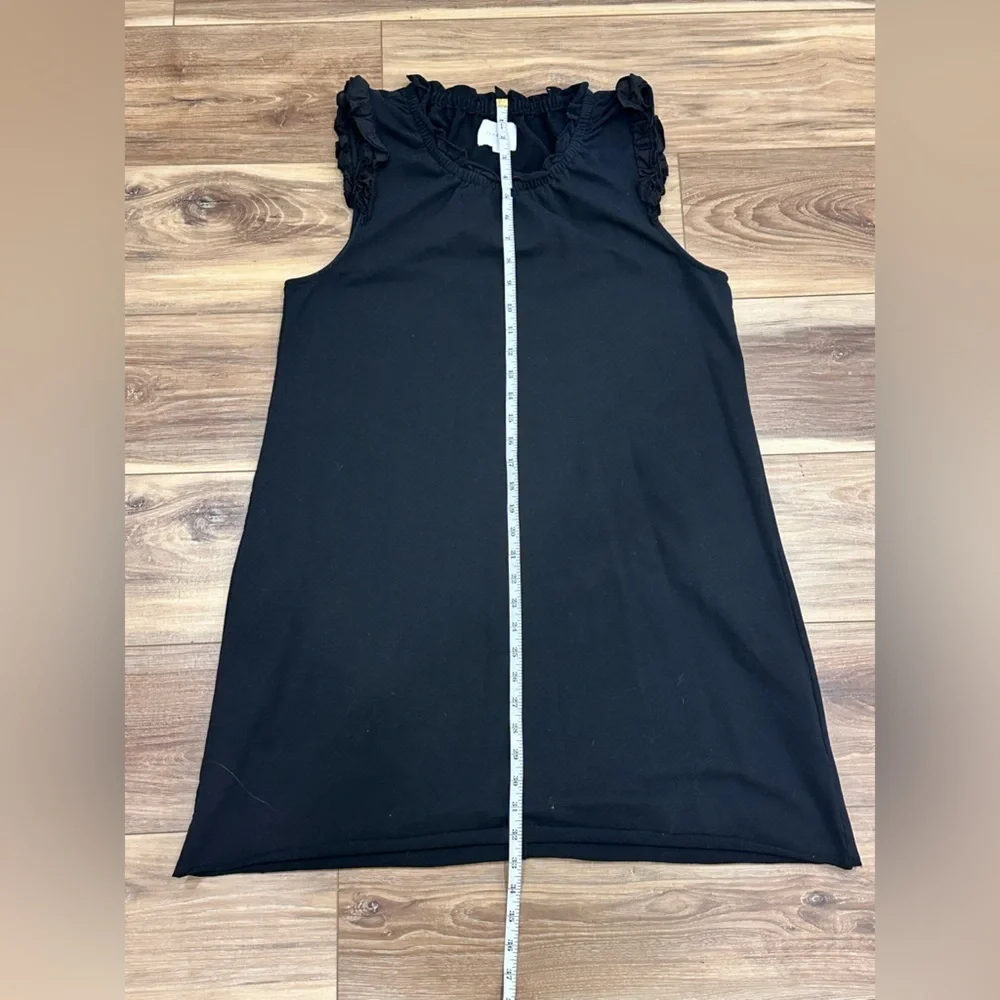 Sundays Black Ruffle Sleeveless Dress Size 3 Large - Picture 4 of 6